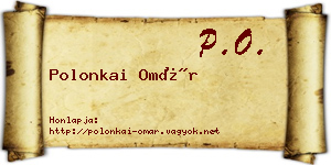 Polonkai Omár névjegykártya